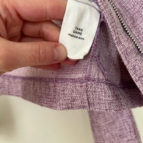 Anthropologie Avec Les Filles Purple Hooded Zip Up Jacket Women's Size Small - Picture 5 of 10